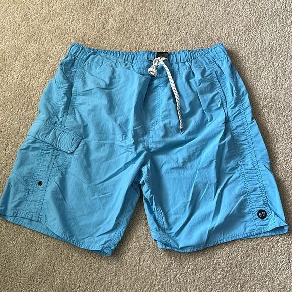 Eddie Bauer Men’s Blue Swim Shorts Drawstring Size XL - Picture 2 of 6